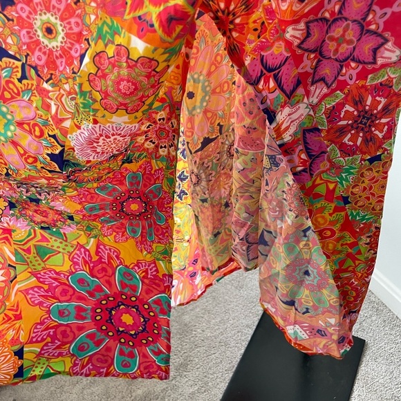 NWT Johnny Was|| KALEIDA KAFTAN, S/M, Rainbow Boho, MSRP $298, Cover up - Picture 8 of 9